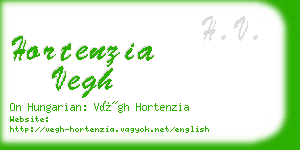 hortenzia vegh business card